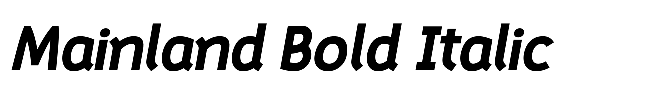 Mainland Bold Italic